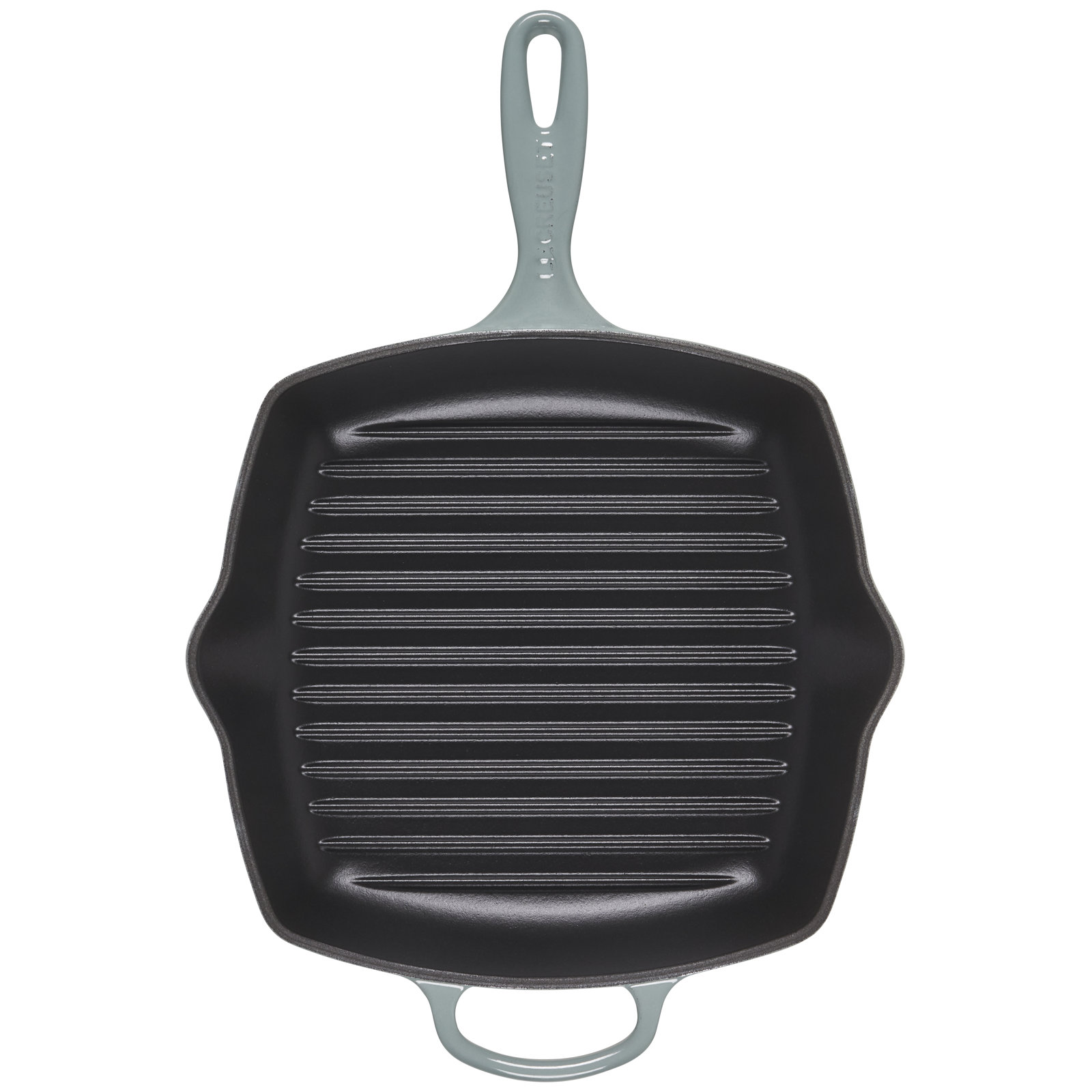 Le Creuset Signature 10" Skillet Grill, Sea Salt