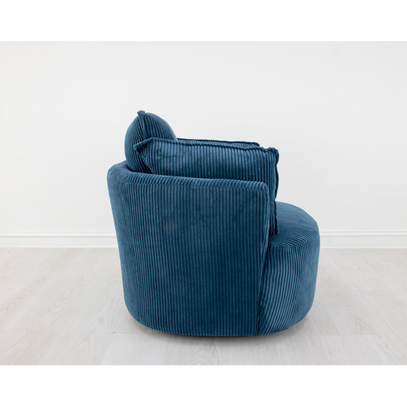 Maya Swivel Club Chair, Navy