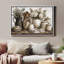 «Rustic Kitchen Still Life Floral Vase Decor», reproduction d'art encadrée-451092165-451092168
