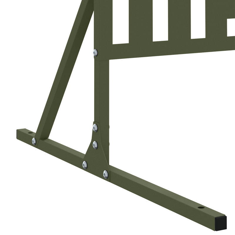 180cm H x 100cm W Metal Fence Panels, Olive