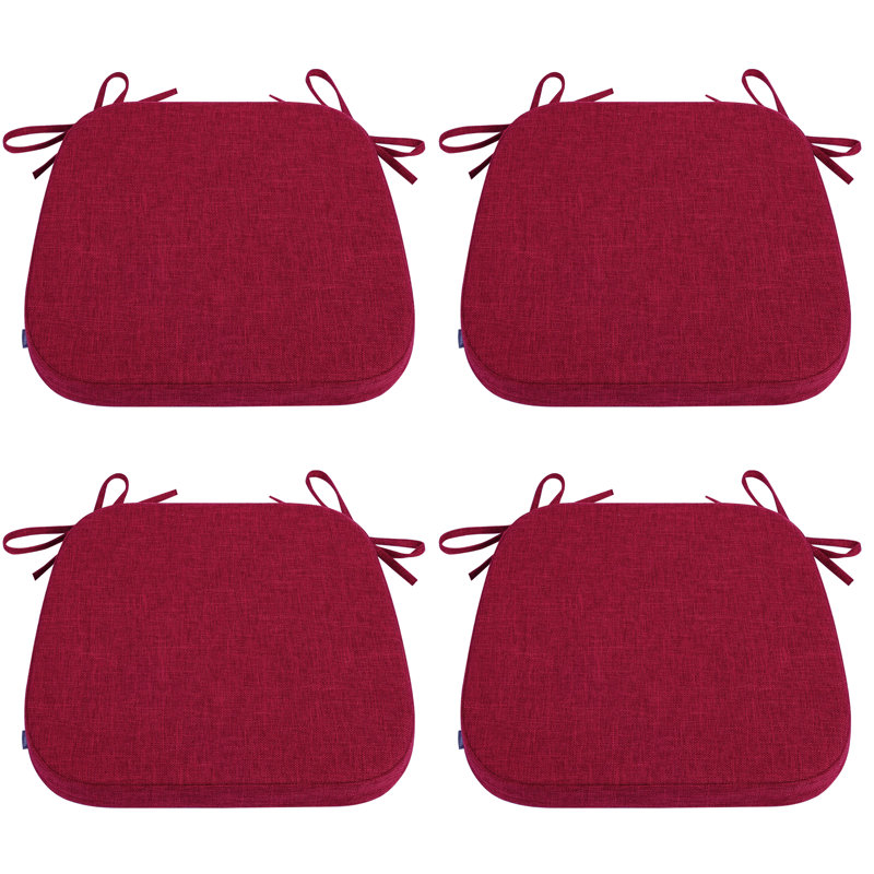 Coussin de chaise de salle à manger d'intérieur 1,8 po, Bourgogne