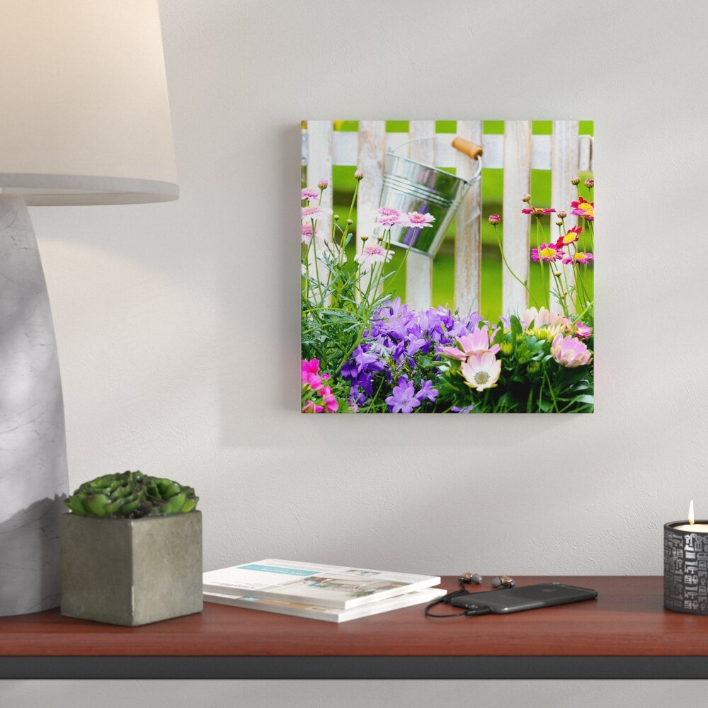 Glasbild Lovely Garden II, Kunstdruck