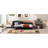 Grey Upholstered Twin Daybed With Headboard And Armrest - Bed Frame, Relaxing In Build, Sleeping Area-198624050-198624051