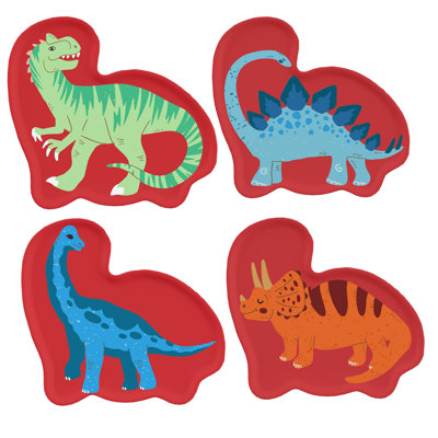 Kids' 4-Pack Dinosaur Plates