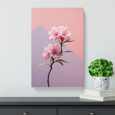 Rhododendron Minimalism - Wrapped Canvas