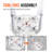 Shower Chair for Inside Shower, Adjustable Height Shower Stool