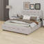 Lit plateforme tapissier avec 2 tiroirs et lit gigogne-663162628
