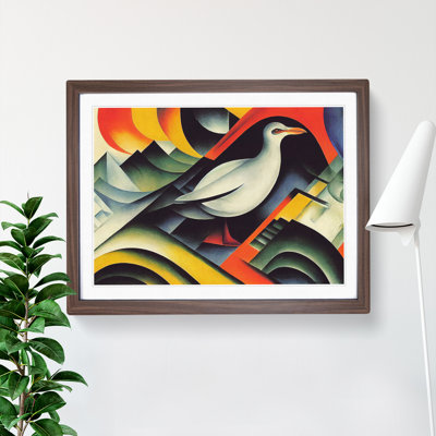 Abstract Seagull Art - Framed Print