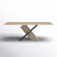 Lannis 79" Solid Oak Cross Leg Dining Table