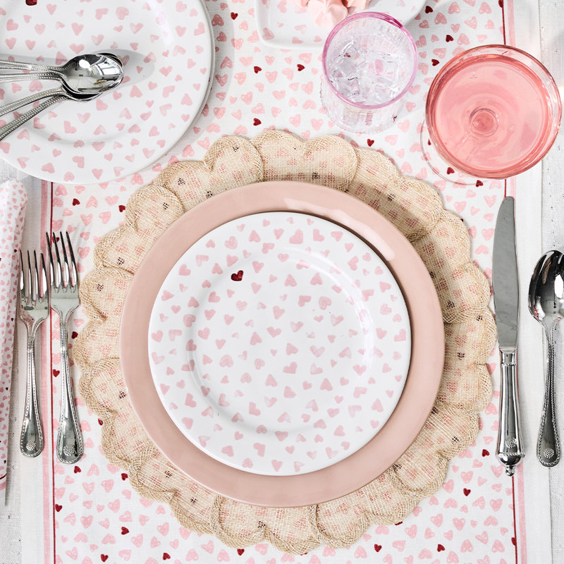 Heart Placemat, Beige