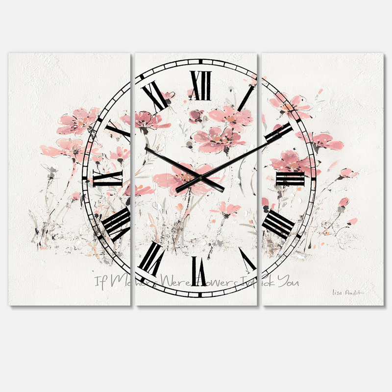 Wildflowers III - Horloge murale traditionnelle
