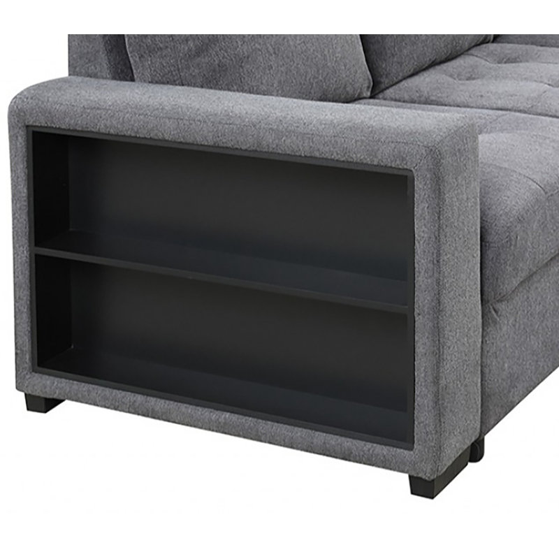Decklynn Sleeper Sectional, Dark Gray
