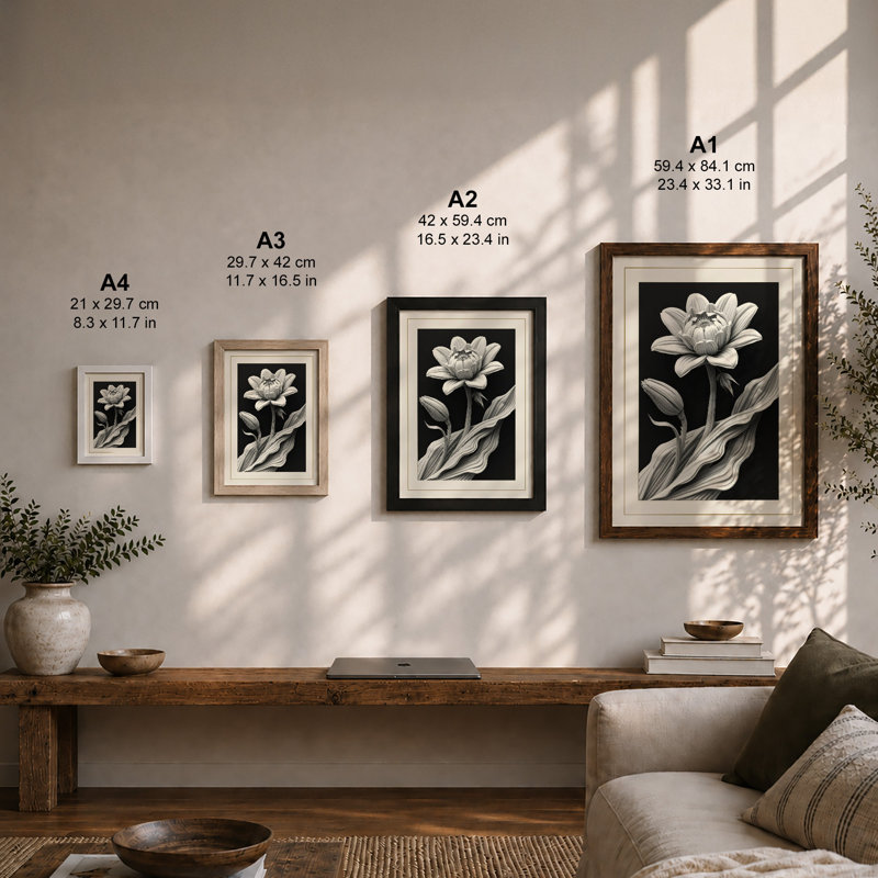 Bloom Botanical - Print, Walnut, A3 - 42.0 x 29.7 cm