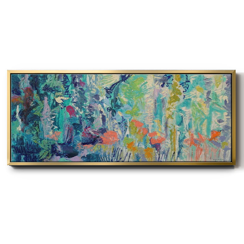 Downpour Butterflies- Framed Canvas, 24" H x 60" W