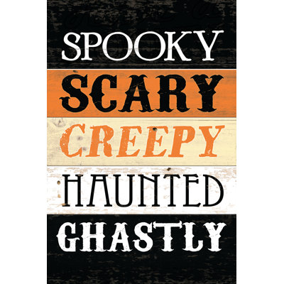 Halloween Words 2 1 Piece Wrapped Canvas Wall Art