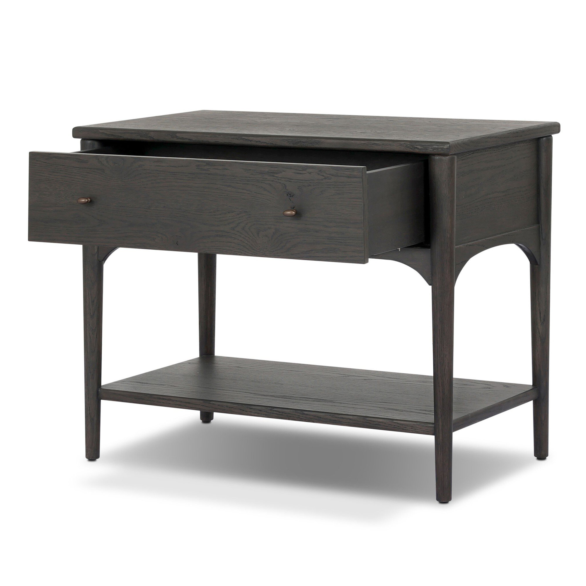 Lizzy 1 - Drawer Nightstand, Smoked Black Oak