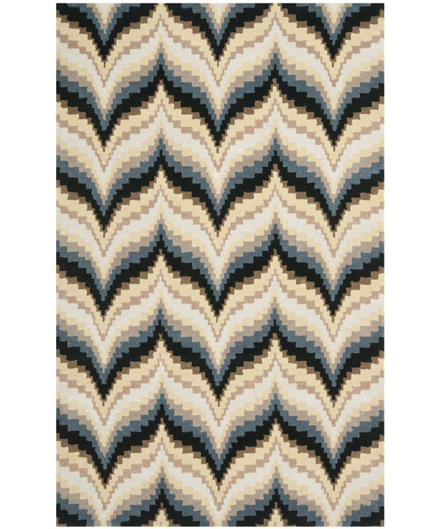 Tapis beige/gris en laine Wildfire