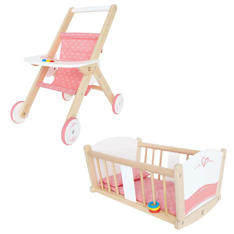Doll Stroller & Rock-A-Bye Cradle Crib Toys