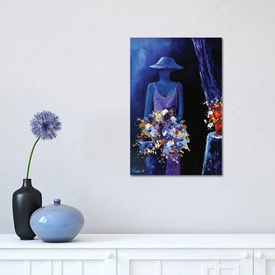 A Lady With Two Still Lifes by Pol Ledent - Wrapped Canvas Gallery-Wrapped Canvas Giclée