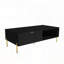 Table basse Mid-Century moderne avec tiroirs doubles - Noir