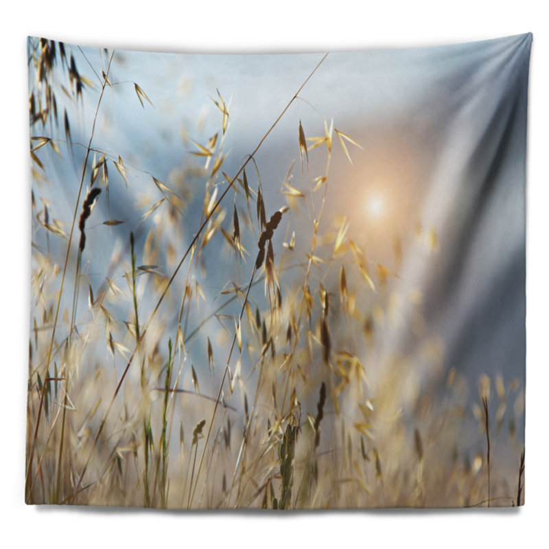 Tapisserie en polyester typique tuscany coucher de soleil avec accessoires suspendus inclus, H 32 po x l 39 po
