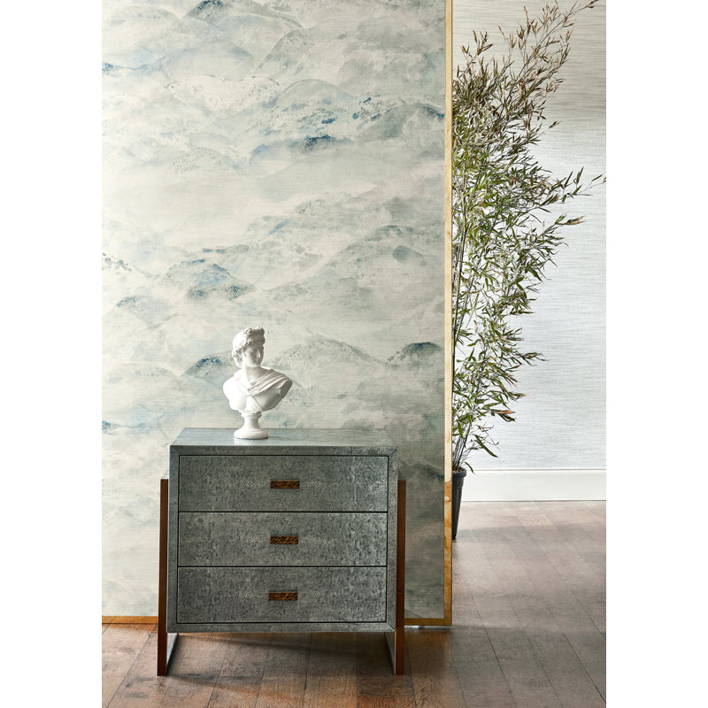 Sansui Wallpaper, Indigo Wash