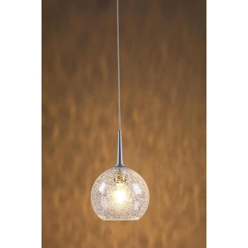 Luminaire suspendu sphère 1 lumière Bobo, Transparent