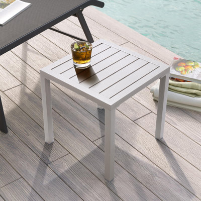 Herv Square Aluminum Outdoor Side Table