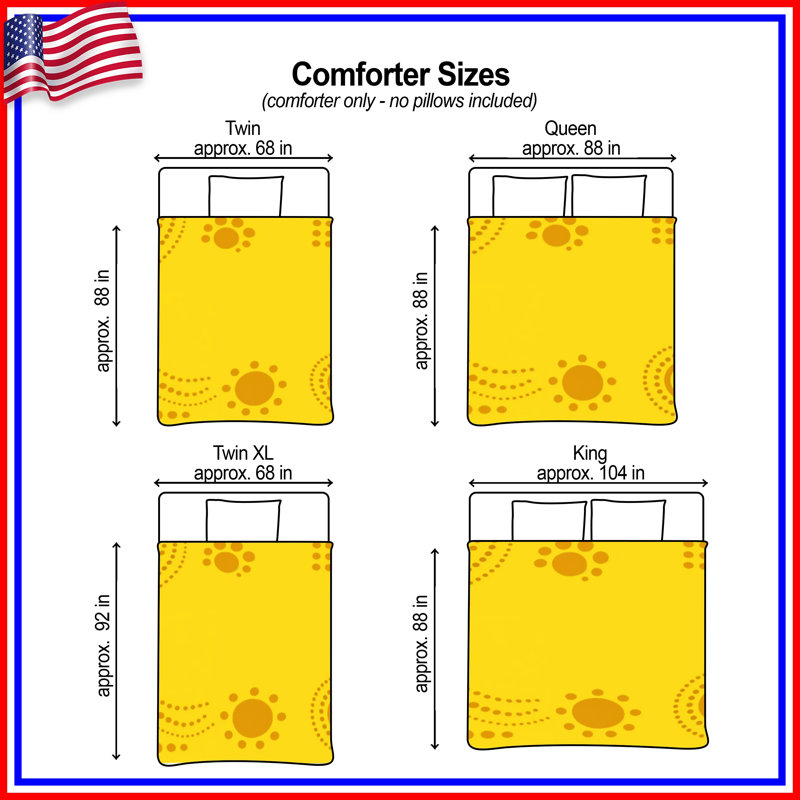 Yellow Dotted Circles Comforter, King