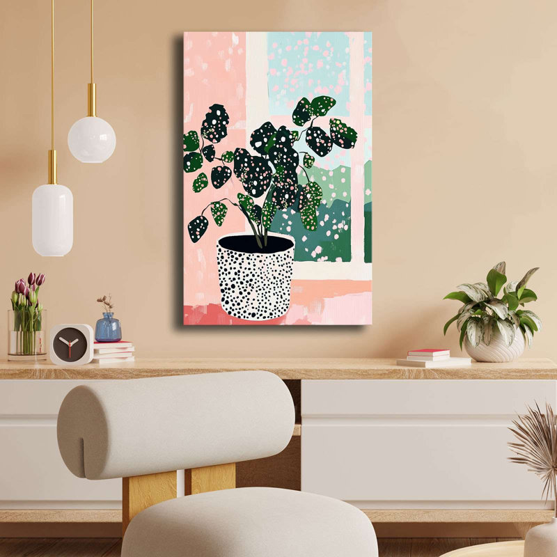 Peinture décorative sur toile, H 27,56 po x l 17,72 po