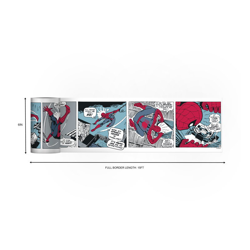 Adhésif bleu autocollant bleu Spider-Man Comic