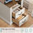 17.7"W Farmhouse End Table with 2 Darwers, Nightstand with Charging Station and Open Shelf for Bedroom, Living Room-1522687258