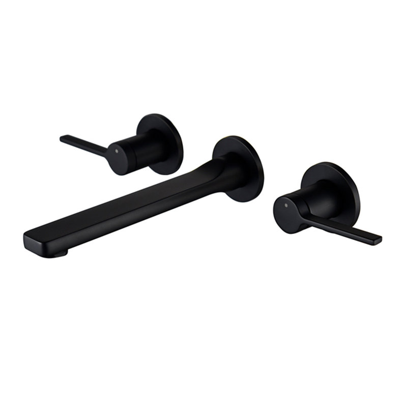 Wall Mounted Optional 2-handle Bathroom Faucet, Without Drain Assembly