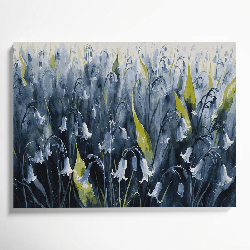 Art mural sur toile Botanical Bluebells, H 20 po x l 30 po