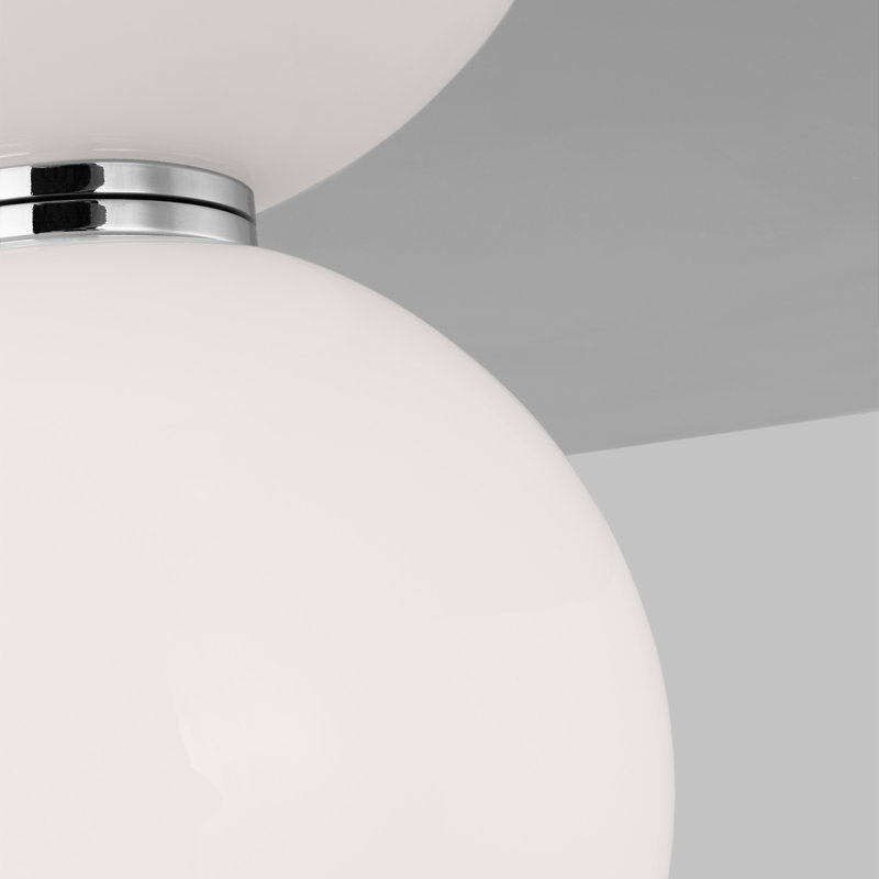Polished Nickel Globe LED Flush Mount Light