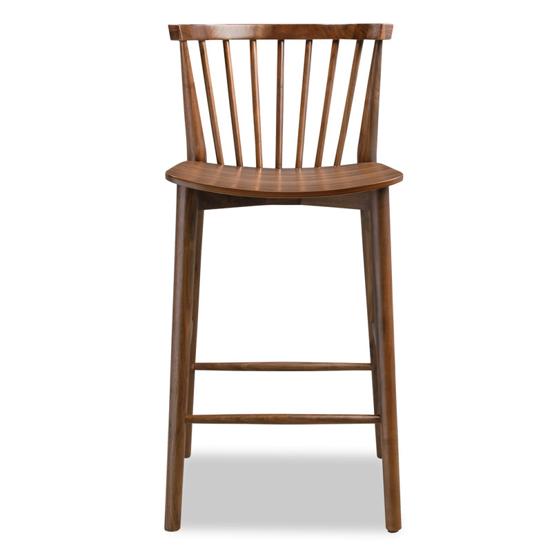 Tybee 25'' Solid Wood Counter Stool, Walnut