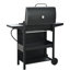 Barbecue au propane en acier inoxydable à 4 brûleurs, 34 000, avec grilles de cuisson et deux tablettes pour la construction du balcon, roues de patio transportables