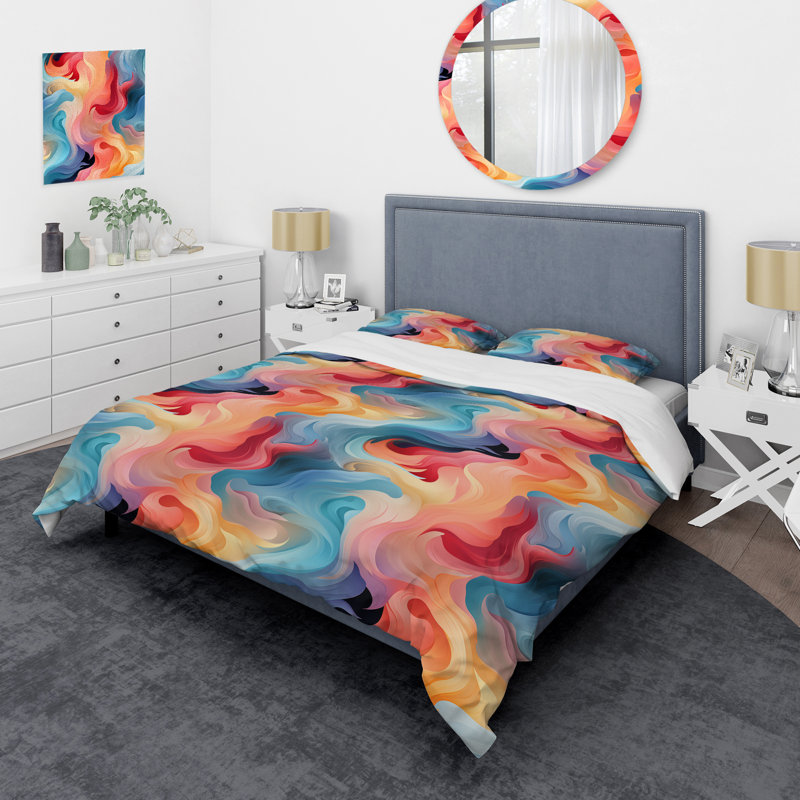 Ensemble de housse de couette Popart, Housse de couette simple + 1 taie décorative stan
