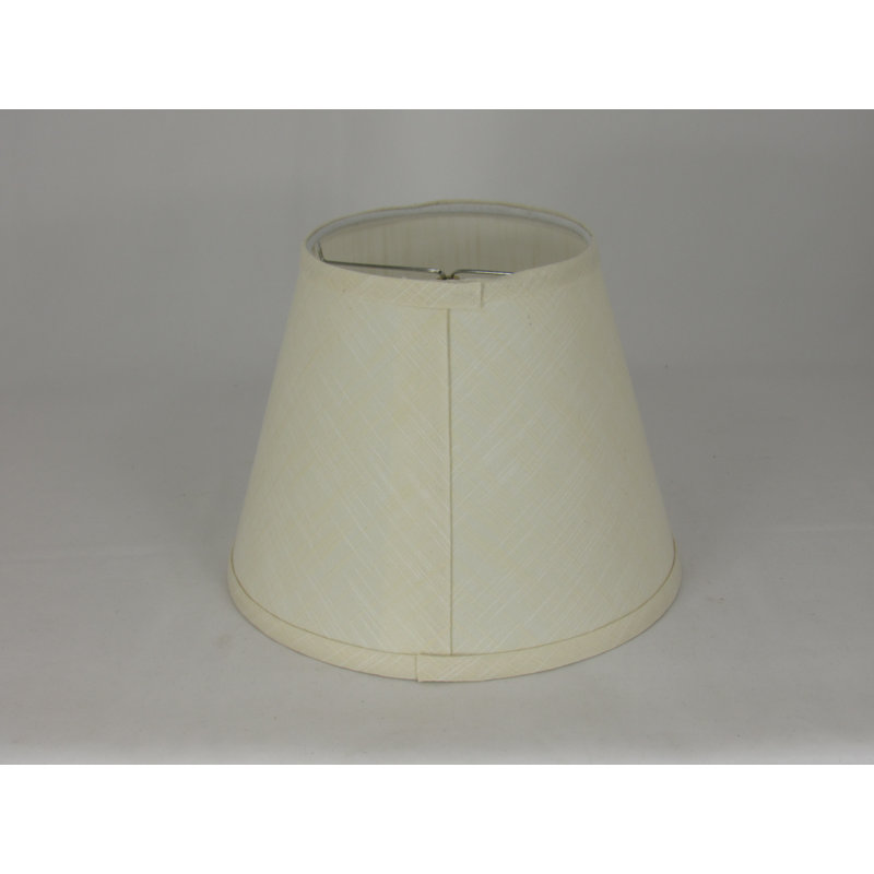 Textured Linen Lamp Shade, 7" H x 8" W x 8" D, Ivory