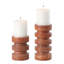Capri Travertine Candle Holder Set Of 2