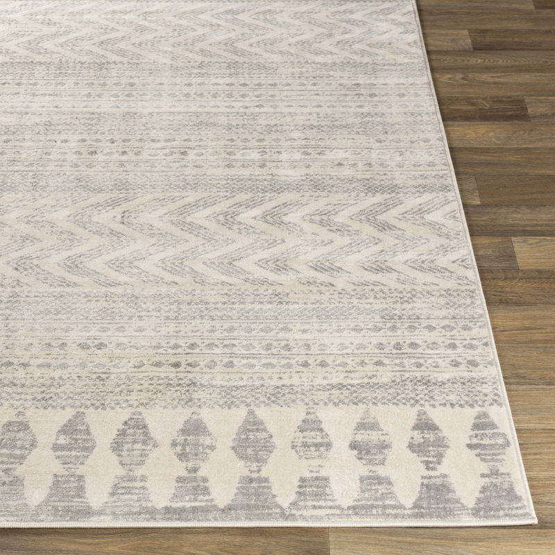 Tapis gris / taupe Turney, Rectangle 9 pi 10 po x 14 pi