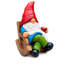 Statue de gnome de jardin sans visage, figurine décorative sur le thème du café pour l'intérieur et l'extérieur