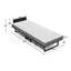 Lit pliant en métal avec matelas en mousse, convient à différentes pièces, cadre à installation rapide, lit simple, 4 roulettes et matelas doux pour un sommeil réparateur