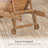Outdoor Chaise Lounge Pool Chair, Built-In Table, Reclining Backrest For Sun Tanning/Sunbathing, Rolling Wheels, Red Wood Look