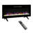 42 inch recessed  thin tempered glass front wall mounted electric fireplace with remote and multi color flame & emberbed, LED light heater-988198391