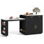 70.8" Transitional Style Kitchen Island With Extendable Dining Table For 2-4 People, Rolling Kitchen Island Table With Storage And Charging Station