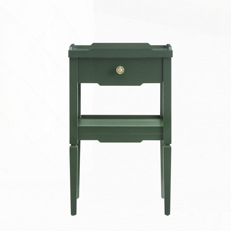 1-Drawer Nightstand, Antique Green