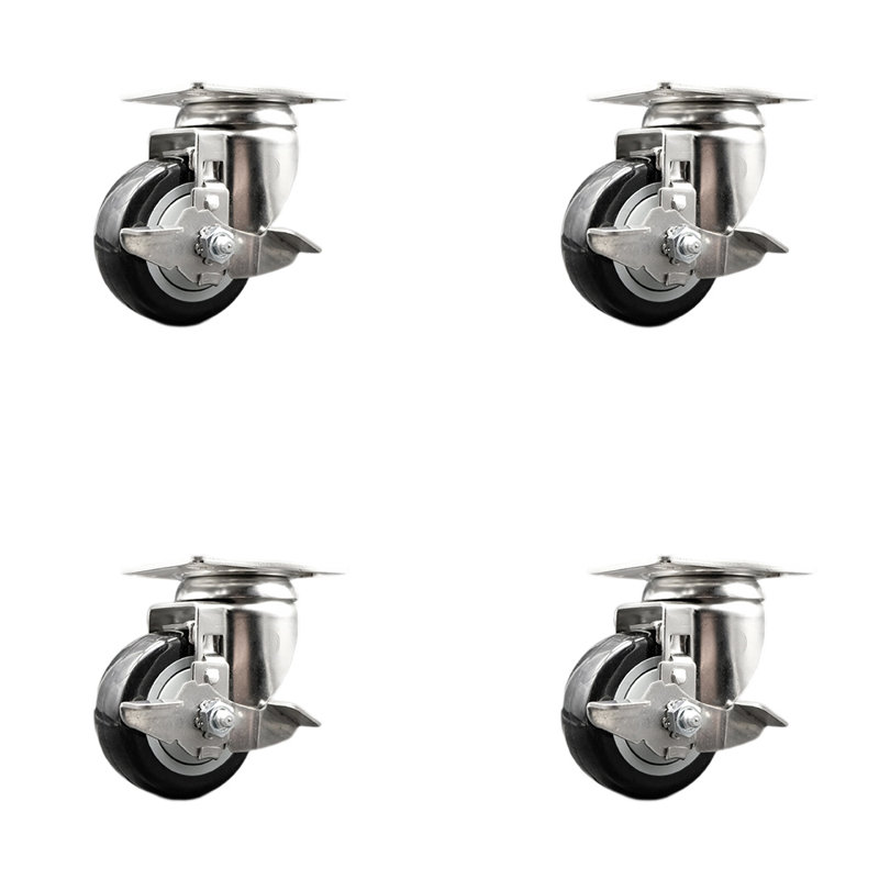 Polyurethane Caster, Black