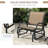 Swing Glider Chair - Metal And Breathable Fabric, Suited For Enhancing Garden, Poolside, Backyard, Balcony Mesh Porch With Frame Garden Brown Version