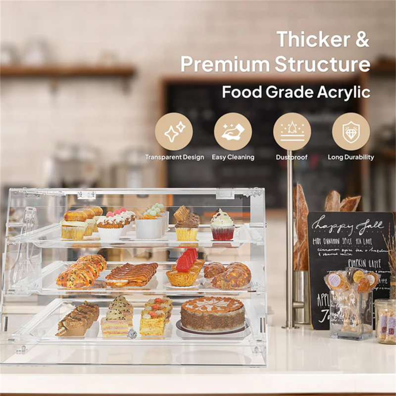 3 Tier Bakery Pastry Display Case Countertop